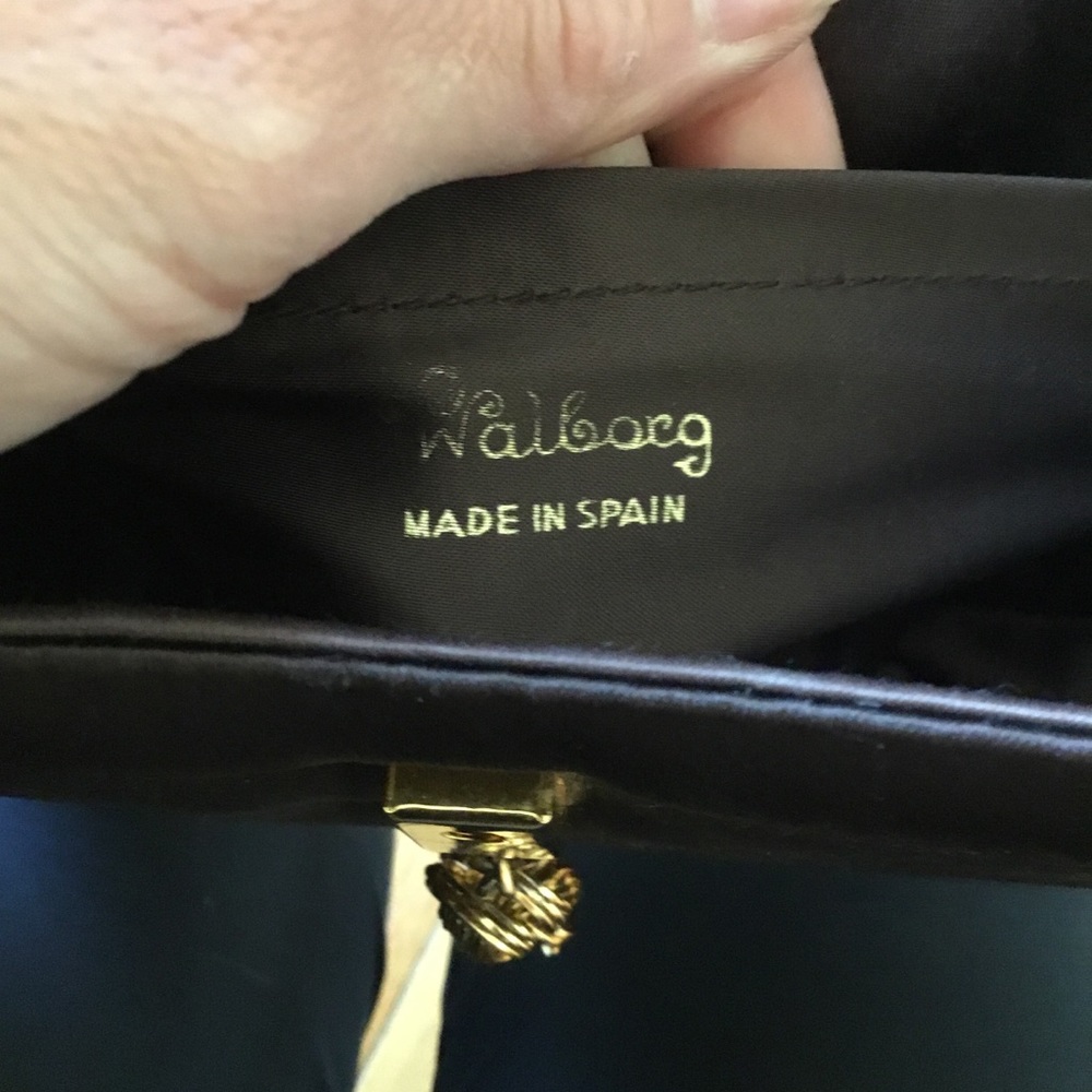 Vintage 50’s-60’s Walborg Brown Satin Bag - Picture 6 of 11